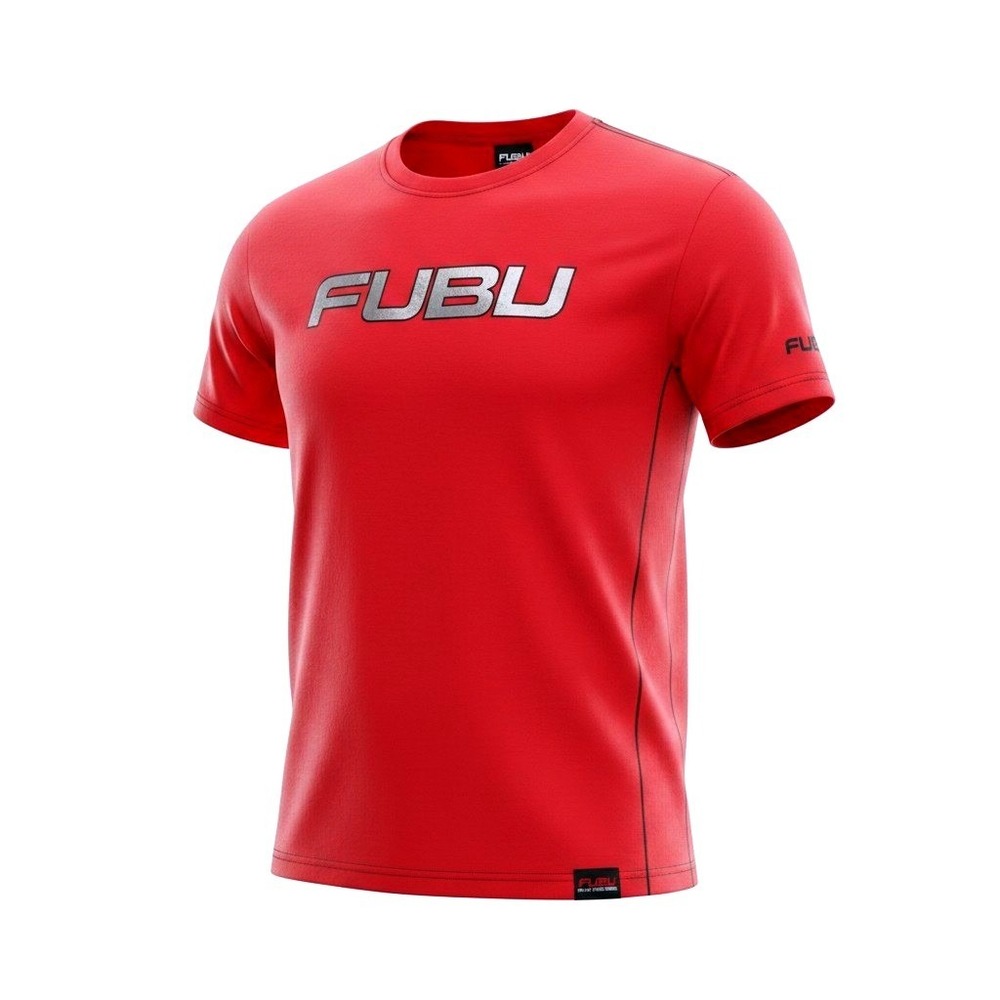 FUBU T-Shirt Mens L Red Graphic Logo Hip Hop Streetwear Y2K Retro Comfy Casual
